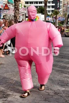 People dancing and having a good time in the Gay Pride Parade in Benidorm Stock Photos