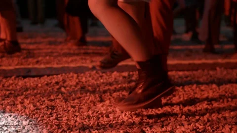 People dancing in a concert Stock Footage 88428086