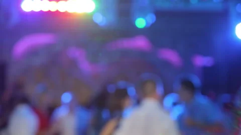 People dancing at a disco in blur Stock Footage 40686528