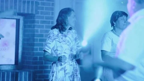 People dancing at a disco, dancing at an event Stock Footage 203598426