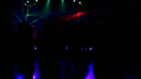 People dancing at the disco Stock Footage