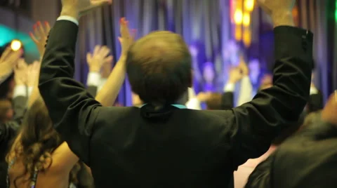 People Dancing in Front of The Stage Stock Footage 57366702