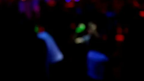 People dancing having fun and relax in night club blurred background lights Stock Footage 78004061