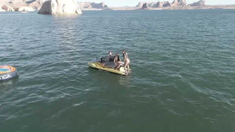 People Dancing on the Lake Stock Footage 221043445