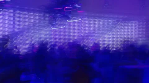 People Dancing at a night club -lights Stock Footage
