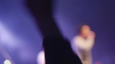 People dancing at open air rock festival Stock Footage 44206875
