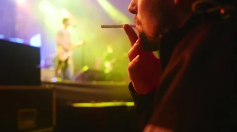 People dancing at open air rock festival Stock Footage 44207897