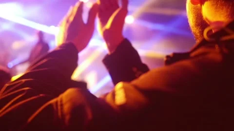 People dancing at open air rock festival Stock Footage 44207961
