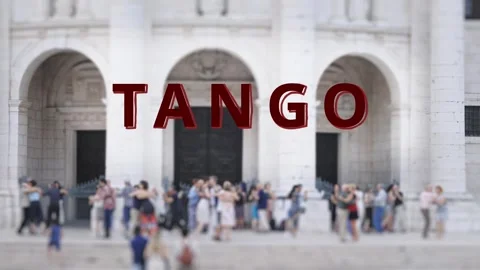 People dancing tango at sacre-c ur basilica in paris Stock Footage 347368113