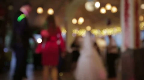 People dancing at a wedding in blur Stock Footage 68810133