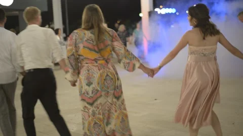 People dancing at a wedding in Croatia, Split Stock Footage 229849429