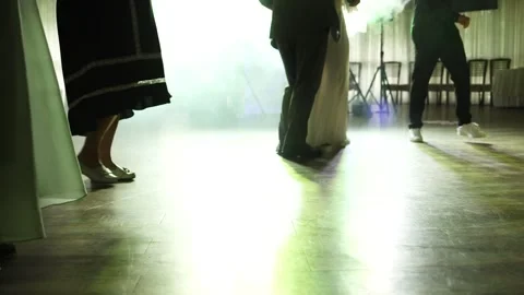 People dancing on the wedding dance floor Stock Footage 340071025