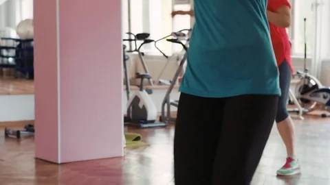 People dancing zumba Stock Footage