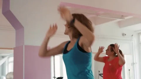 People dancing zumba Stock Footage 80608212