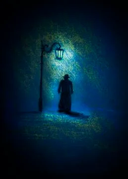 People in the dark Stock Illustration