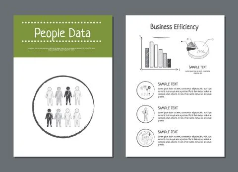 People Data and Efficiency Vector Illustration Stock Illustration