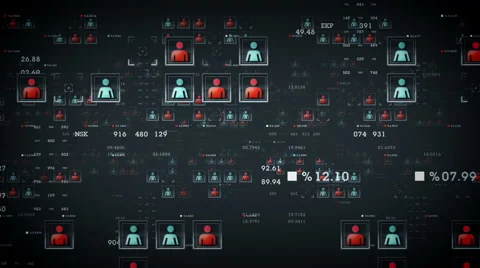 People Data Silver Stock Footage 68693361