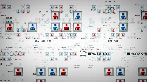 People Data White Stock Footage 68693736