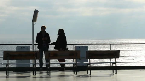 People on deck b Stock Footage 34904907