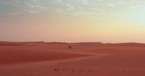 People in a desert 스톡 동영상 214526186