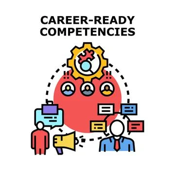 People developing career ready competencies for professional success 스톡 일러스트