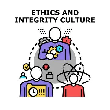 People developing ethical culture and integrity values イラスト素材
