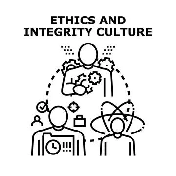 People developing ethical culture and integrity values Illustrazione stock