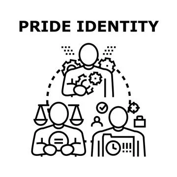 People developing personal identity, values, and career path Stock Illustration