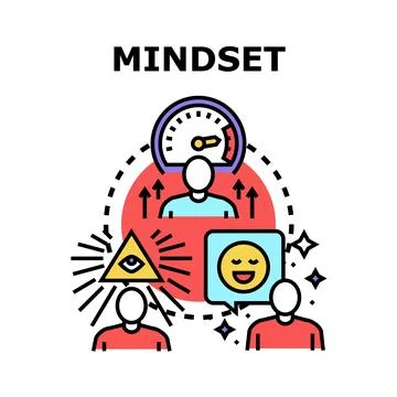 People developing positive mindset improving personal growth concept Stock Illustration