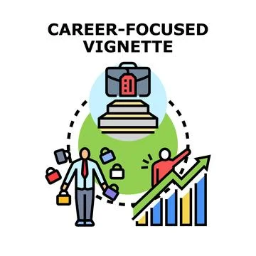 People developing professional career focusing on goals Ilustración de archivo