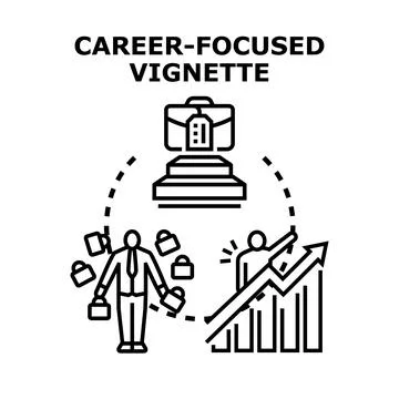 People developing professional career focusing on goals Stock Illustration