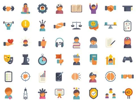 People developing their skills and improving their personal growth with Stock Illustration