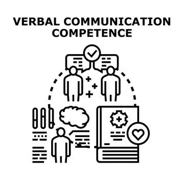 People developing verbal communication competence and skill Stock Illustration
