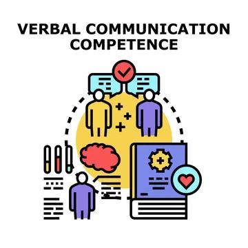 People developing verbal communication competence and skill Stock Illustration