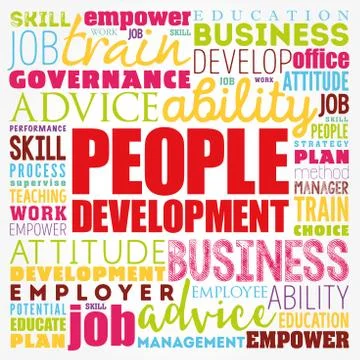 People Development word cloud collage, business concept background Stock Illustration