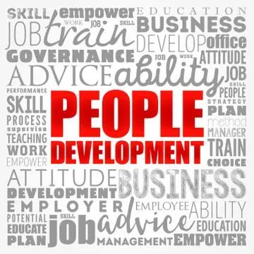 People Development word cloud collage, business concept background 스톡 일러스트