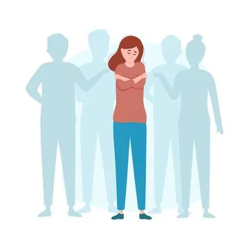 People with different mental problems. Psychological issues Stock-Illustration