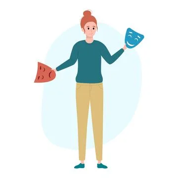 People with different mental problems. Psychological issues Stock Illustration
