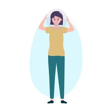 People with different mental problems. Psychological issues Illustrazione stock