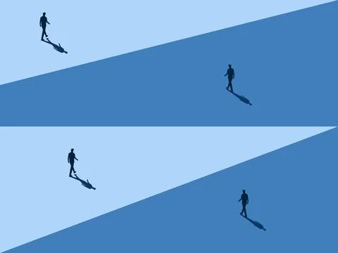 People of different paths, different styles, conflicting business people. v.. Stock Illustration