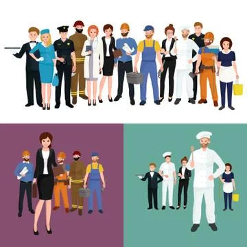 People different profession. Man and woman vector illustration set Stock Illustration
