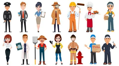 People of different professions. Stock Illustration