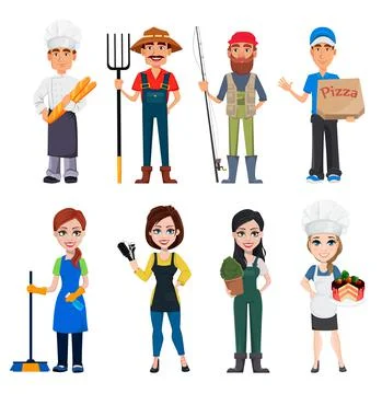 People of different professions Stock Illustration