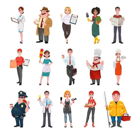 People of different professions Stock Illustration
