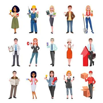 People of different professions Stock Illustration