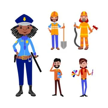 People different professions vector illustration. Stock Illustration