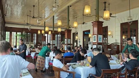 People dining in a restaurant Stock Footage 315141440