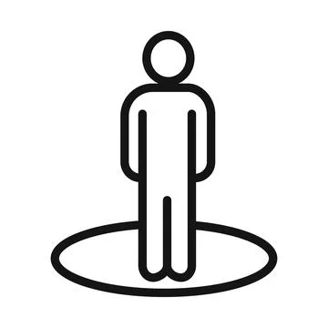 People direction icon mark in filled style Stock Illustration