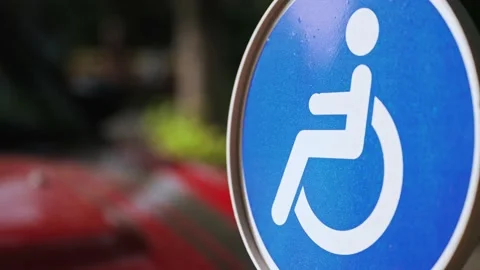 People with disabilities. Accessibility concept. Respect for people in a wheelch Видео 161756080
