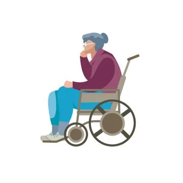 People with disabilities in the style of vector illustrations. Broken leg Stock Illustration